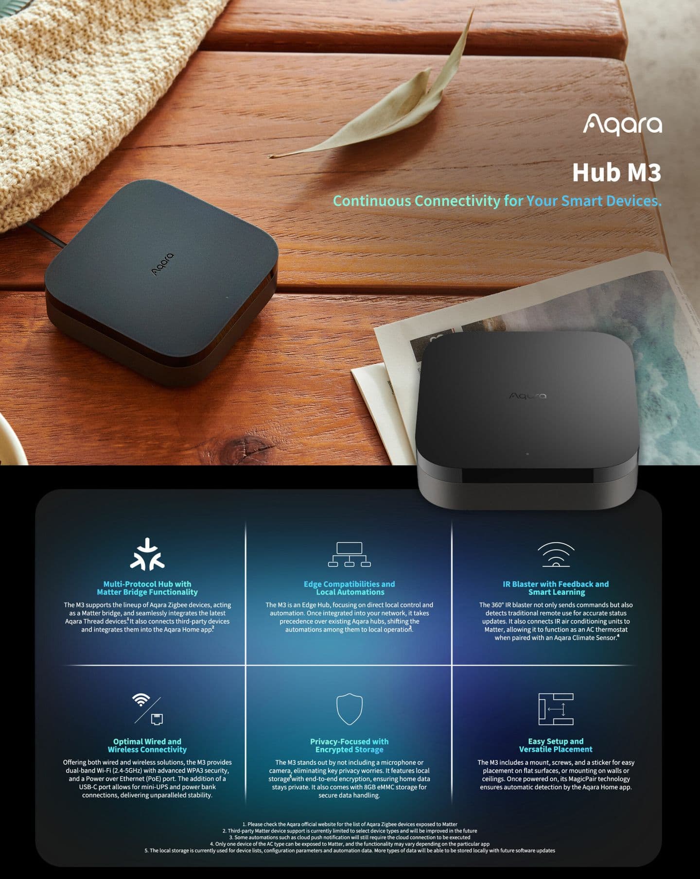 Aqara Hub M3 - hub trung tâm hỗ trợ Matter và Apple HomeKey