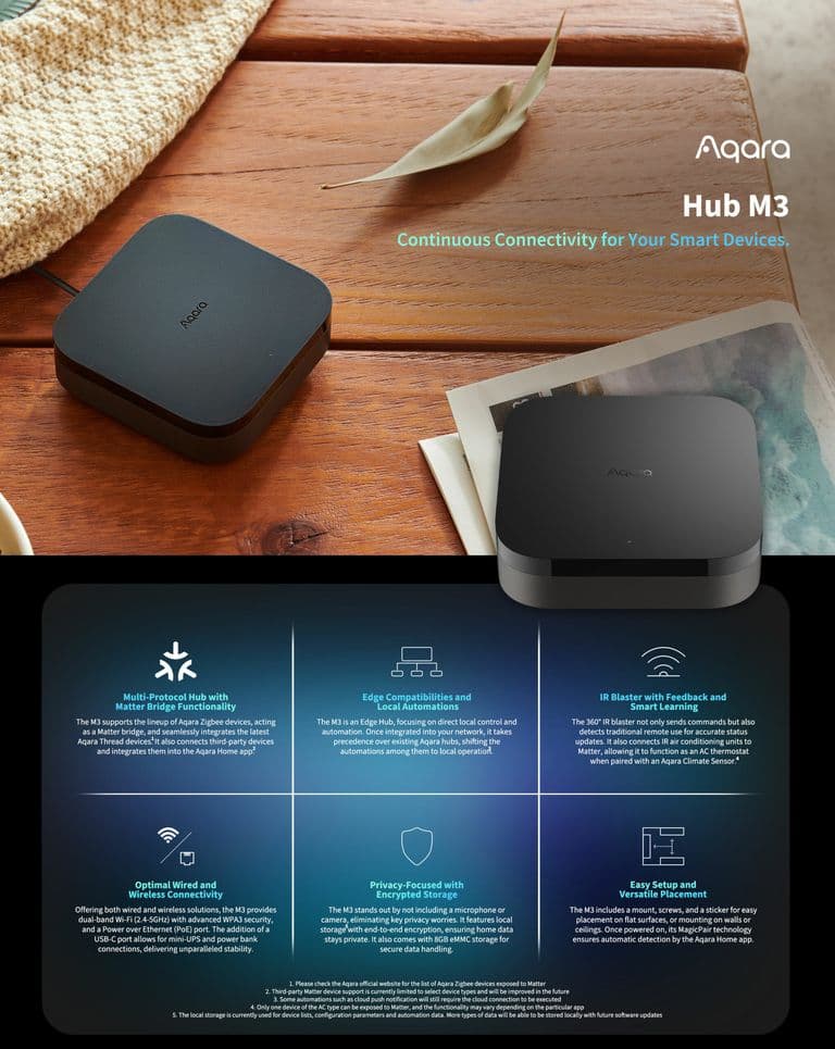 Aqara Hub M3 - hub trung tâm ghép nối thiết bị Zigbee và Matter