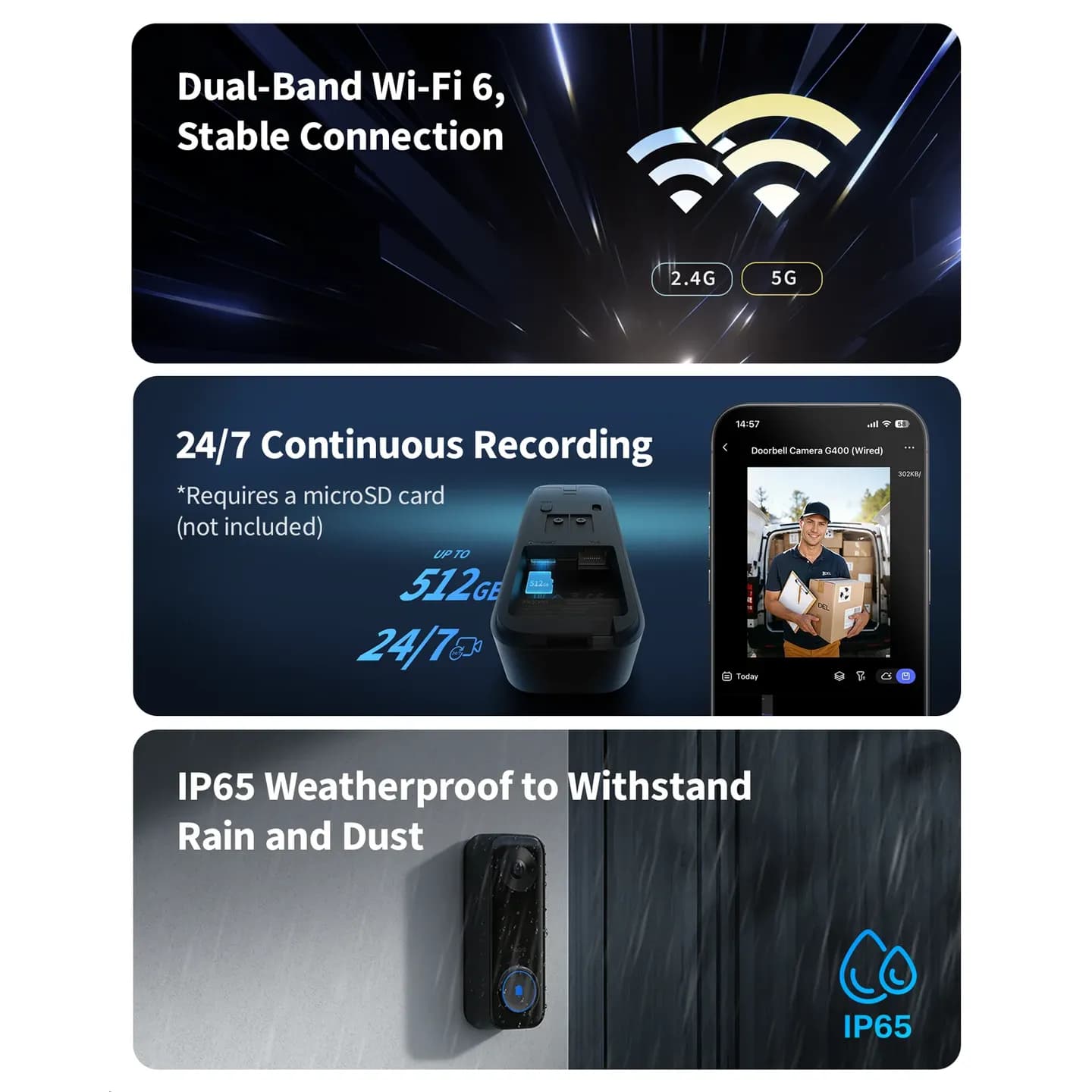 Aqara Doorbell Camera G400 Wired — Hình 3