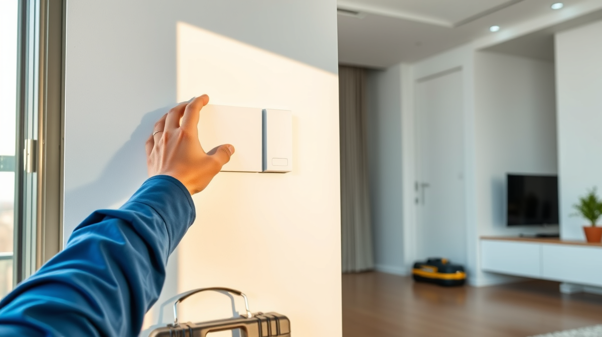 Kỹ thuật viên Aqaravn thi công lắp đặt smart home tại căn hộ TP.HCM